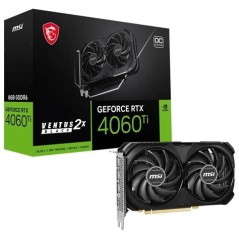 VGA MSI GeForce® RTX 4060 TI 8GB Ventus 2X BLACK E1 OC