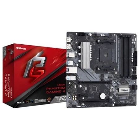 ASROCK A520M Phantom Gaming 4 (AM4) (D)