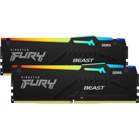 DDR5 32GB KIT 2x16GB PC 5600 Kingston FURY Beast RGB KF556C40BBAK2-32